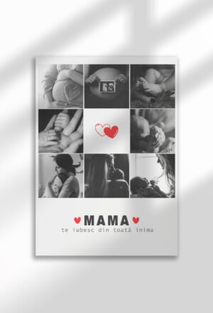 tablou personalizat cu fotografii și mesaj emoțional | cadou pentru mamă