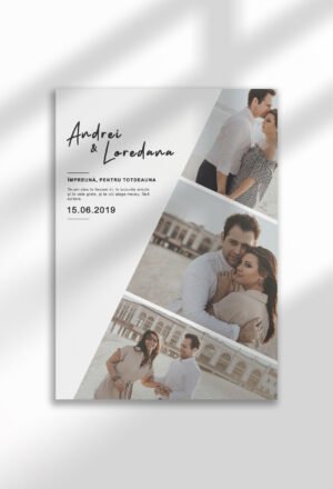 poster personalizat cuplu cu nume, mesaj și fotografii – tablou canvas cadou romantic | cuplu 01