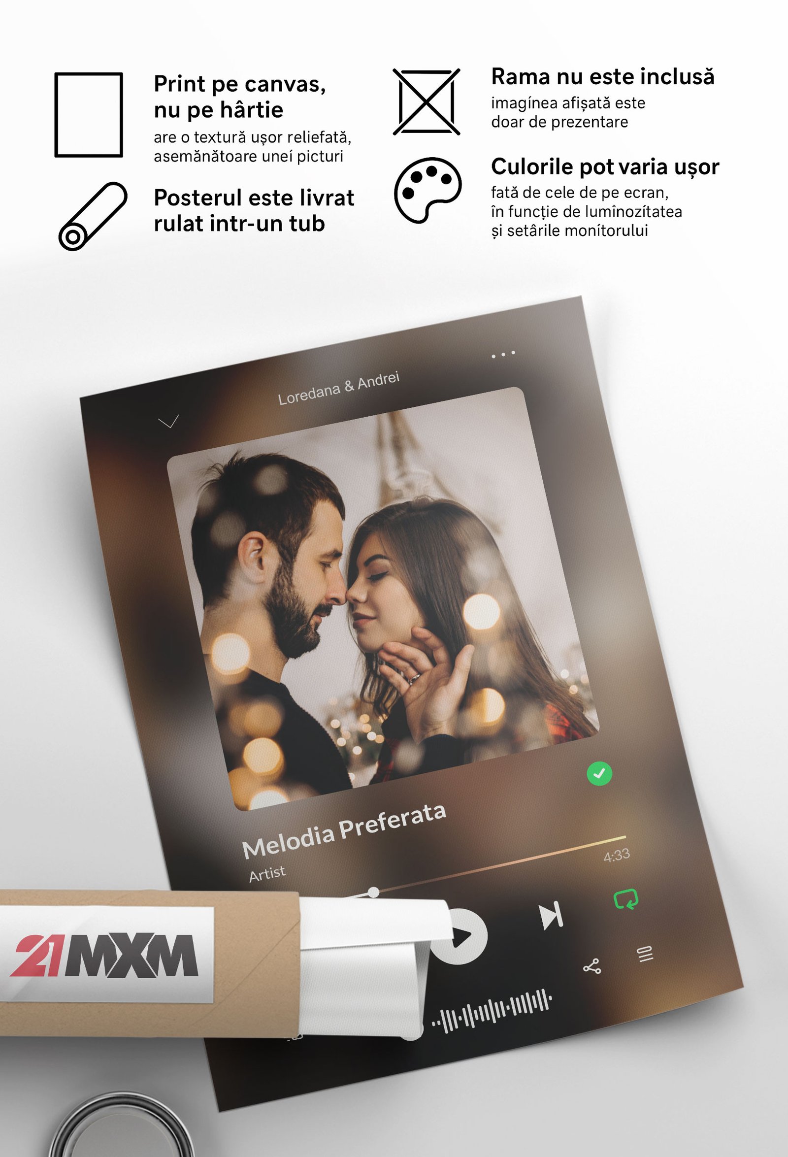 poster personalizat spotify tablou canvas cadou romantic | cuplu 02 poster personalizat spotify tablou canvas cadou romantic | cuplu 02